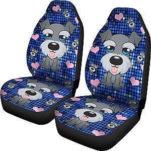 Cartoon Schnauzer Car Seat Covers Universal Fit 225721 SC2712