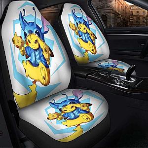 Pikachu Stitch Fight Seat Covers 101719 Universal Fit SC2712