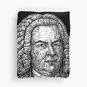 JOHANN SEBASTIAN BACH ink portrait Duvet Cover