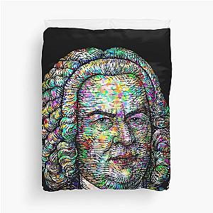 JOHANN SEBASTIAN BACH ink and watercolor portrait Duvet Cover