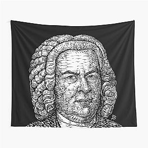 JOHANN SEBASTIAN BACH ink portrait Tapestry