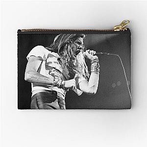 Sebastian Bach - BW Photograph Zipper Pouch