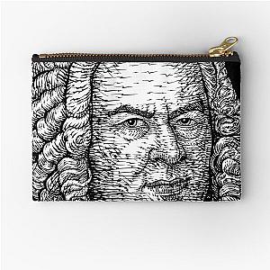 JOHANN SEBASTIAN BACH ink portrait Zipper Pouch