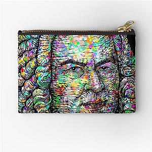 JOHANN SEBASTIAN BACH ink and watercolor portrait Zipper Pouch