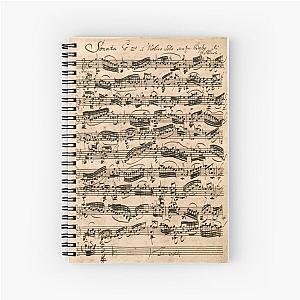 Bach - Original handwritten score by Johann Sebastian Bach Spiral Notebook