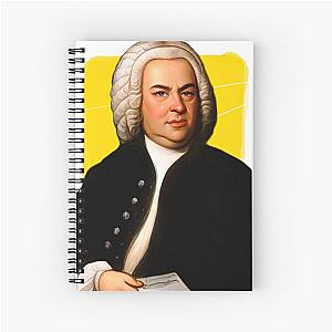 German Composer Johann Sebastian Bach illustration  Spiral Notebook