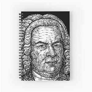 JOHANN SEBASTIAN BACH ink portrait Spiral Notebook