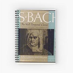 J.S. BACH, Bach, Johann Sebastian Bach, Well-Tempered Clavier  Spiral Notebook