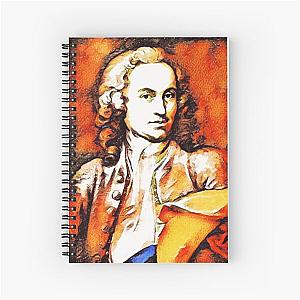 Portrait of the Young Johann Sebastian Bach  Spiral Notebook