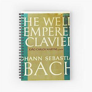 J.S. BACH, Bach, Johann Sebastian Bach, Well-Tempered Clavier  Spiral Notebook