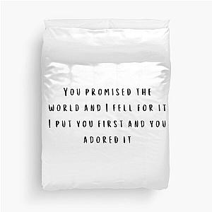 You Promised The World and I Fell For It -  Selena Gomez RARE lyrics Duvet Cover