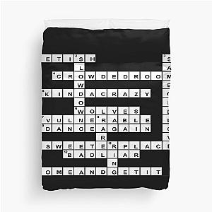 Selena Gomez Crossword Puzzle Duvet Cover