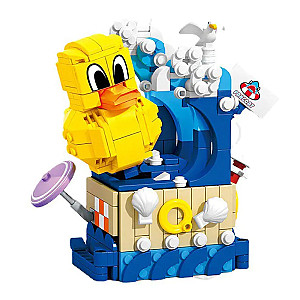 SEMBO 708992C Panku Little Yellow Duck Building Blocks Smart Speaker Surf Duck Creator