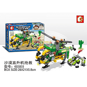 SEMBO 603003 Doomsday Rescue: Desert Helicopter Rescue Technic