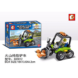 SEMBO 603012 Doomsday Rescue: Volcano Rescue Forklift Technic