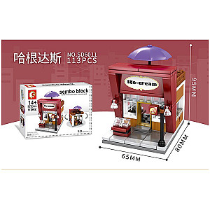 SEMBO SD6011 Mini Street View: Haagen-Dazs Ice Cream Shop Street Scene