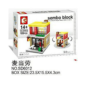 SEMBO SD6012 Mini Street View: McDonald’s Fast Food Restaurant Street Scene