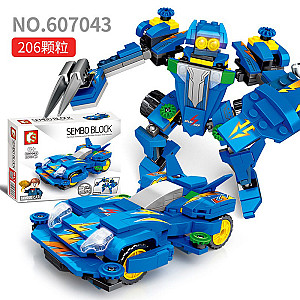 SEMBO 607043 Famous Cars: 4WD Fast Axe and Three Kingdoms Fujiyoshi Minifigures Technic