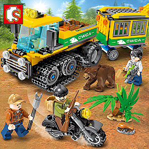 SEMBO 603029 Doomsday Rescue: Half-Tracked Vehicle Rescues Wild Animals Technic