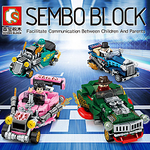 SEMBO 607205A-D Modified Pull Back Car Technic