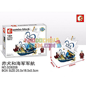 SEMBO SD6208 One Piece: Red Dog and Navy Warship Creator