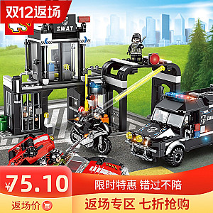 SEMBO 102437 Black Hawk Special Forces: Bandit Robbing Prison Car Technic