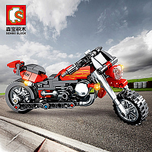 SEMBO 701100 Building Block Car Model: Harley Car Model Technic