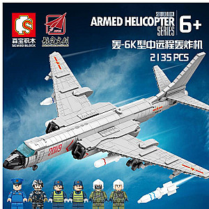 SEMBO 202135 China H-6K Medium And Long Range Bomber Military