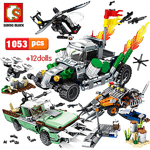 SEMBO 1053pcs City Police Series Technic