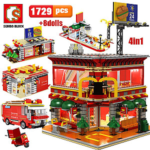 SEMBO SD6901 Mini Street View: Four-in-one McDonald’s flagship store lighting street view