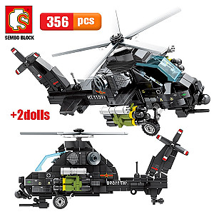 SEMBO 202122 Z-10 Attack Helicopter Military