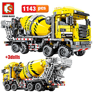 SEMBO 701802 City Engineering Bulldozer Crane Technic