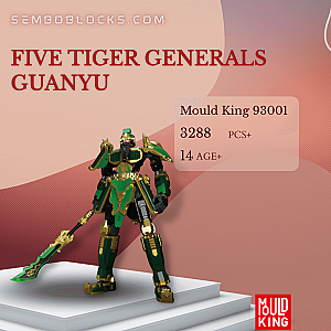 MOULD KING 93001 Creator Expert Five Tiger Generals GuanYu