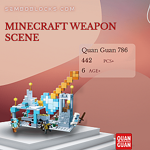 QUANGUAN 786 Creator Expert Minecraft Weapon Scene