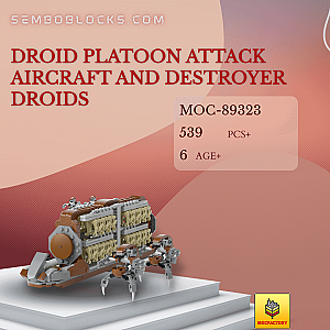 MOC Factory 89323 Star Wars Droid Platoon Attack Aircraft and Destroyer Droids