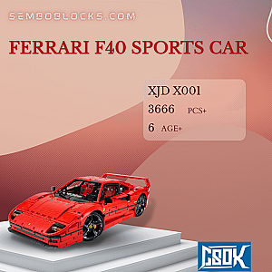 XJD X001 Technician Ferrari F40 Sports Car