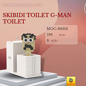 MOC Factory 89301 Movies and Games Skibidi Toilet G-Man Toilet