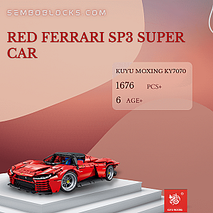 KUYU MOXING KY7070 Technician Red Ferrari SP3 Super Car