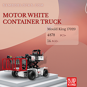 MOULD KING 17029 Technician Motor White Container Truck