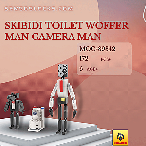 MOC Factory 89342 Creator Expert Skibidi Toilet Woffer Man Camera Man