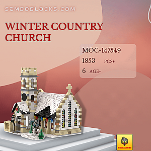 MOC Factory 147549 Modular Building Winter Country Church