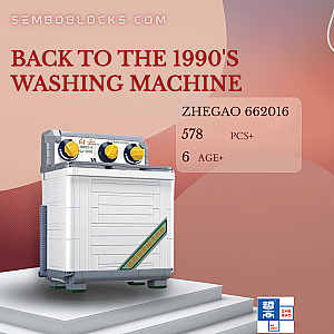 ZHEGAO 662016 Creator Expert Back To The 1990's Washing Machine