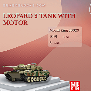 MOULD KING 20020 Military Leopard 2 Tank with Motor