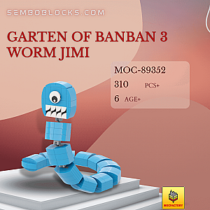 MOC Factory 89352 Movies and Games Garten of Banban 3 Worm Jimi