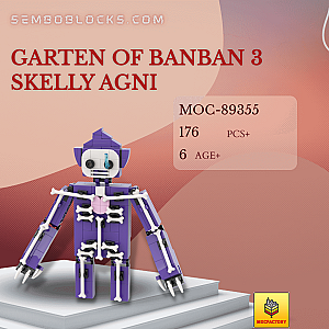 MOC Factory 89355 Movies and Games Garten of Banban 3 Skelly Agni