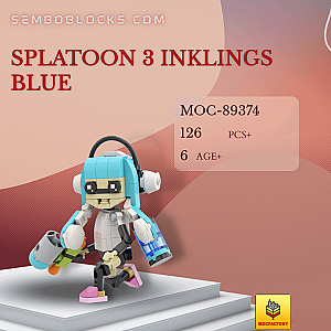 MOC Factory 89374 Movies and Games Splatoon 3 Inklings Blue