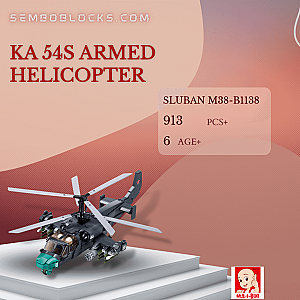 Sluban M38-B1138 Military KA 54S Armed Helicopter