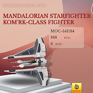 MOC Factory 143184 Star Wars Mandalorian Starfighter Kom'rk-class Fighter