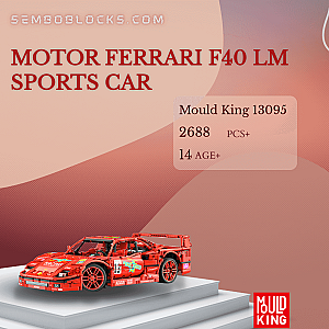 MOULD KING 13095 Technician Motor Ferrari F40 LM Sports Car