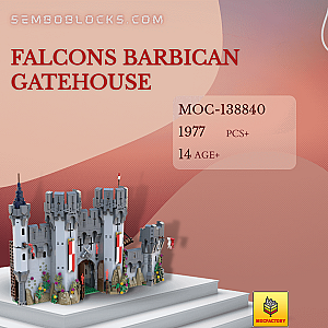 MOC Factory 138840 Modular Building Falcons Barbican Gatehouse